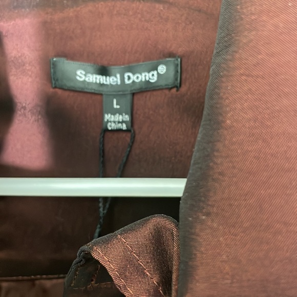 NWT Samuel Dong Stylish Dress Jacket in Metallic Brown Size Large - Picture 5 of 9